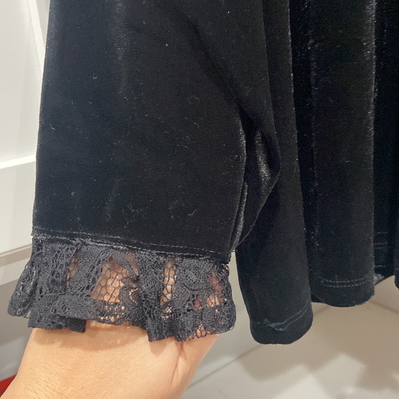 Cosmic Aura Hot Topic size 5 plus  black "velvet" and lace NWT - Picture 6 of 9